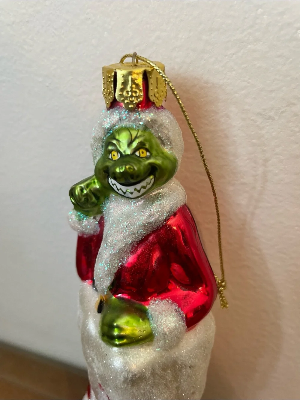 RARE KURT ADLER Glass Ornament The GRINCH Who Stole Christmas Chimney DR SUESS